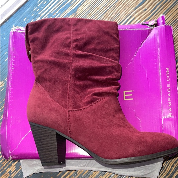 Rampage Burgandy Suede Boot - Picture 3 of 7